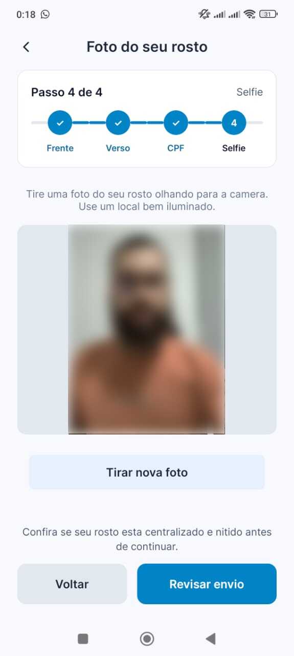 Selfie posicionada